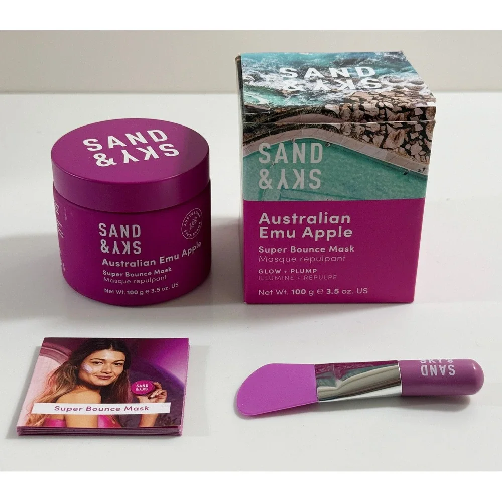 Sand & Sky Super Bounce Mask Women 3.5oz Pink Australian Emu Apple Glow Berries